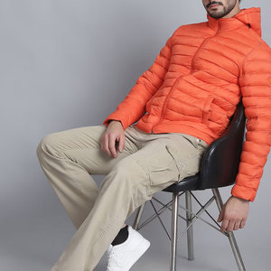 Men Puffer <b>Jacket</b> With High Collar And Cozy Inner Layer Men Everyday Wear Puffer <b>Jacket</b> With Relaxed Fit Style - Product Image 5