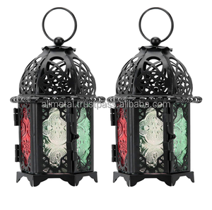 Customizable Black Mini Metal <b>Tea</b> <b>Light</b> Hanging <b>Lanterns</b> Decorative Indoor Outdoor Events Parities Weddings Candle Holders Jars - Product Image 1