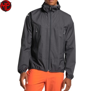 <b>Men</b> Color Contrast Hooded Windbreaker <b>Jacket</b> Custom Logo Multi Pockets Zip Up Outdoor Windproof Nylon <b>Jacket</b> - Product Image 1