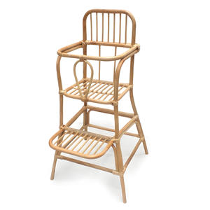 Silla de alimentación alta para que los bebés coman ratán, asientos de bebé hechos a mano, sillas de comida, alimentador al por mayor - Product Image 1