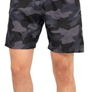 Shorts de course légers pour hommes, camouflage noir et gris, pour marathon, entraînement athlétique, sport, avec cordon de serrage à la taille - Product Image 3
