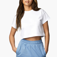 T-shirt court d'été pour femme 100% coton respirant anti-plis séchage rapide coupe ajustée style décontracté