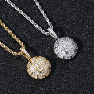 Basketball <b>Pendant</b> With Moissanite Stones <b>Solid</b> Yellow <b>Gold</b> Finish Iced Out Charm Style Unisex Charm Diamond Look <b>Pendant</b> - Product Image 4