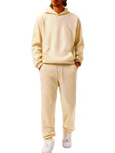 Ensemble de pantalons de jogging à capuche de couleur unie pour hommes vêtements de sport décontractés d'extérieur à la mode survêtement pour hommes sweats à capuche chauds - Product Image 6