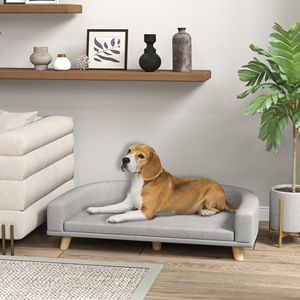 Divano Letto per Cani Grigio con Cuscino Rimovibile e Lavabile, Materiale in Schiuma Sostenibile per Cani e Gatti di Taglia Grande, Uso Invernale - Product Image 2