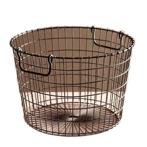 Oval Shaped Metal Iron Wire Fruit <b>Basket</b> Manufacturer Good Selling Household Garden <b>Basket</b> <b>With</b> Ring Wire <b>Handle</b> - Product Image 5