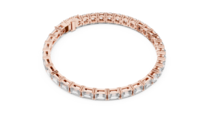 UNIQUE 2 IN 1 LAB GROWN DIAMOND TENNIS BRACELET IN 18KT <b>ROSE</b> <b>GOLD</b> FOR DAILY/OFFICE WEAR WEDDING ENGAGEMENT GIFTING FOR WOMEN - Product Image 2