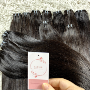 Paquets de cheveux humains vierges alignés sur les cuticules brutes vendeurs en gros 12A 15A qualité osseuse droite double extensions de cheveux vietnamiennes - Product Image 5