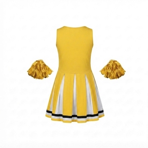 Uniforme de cheerleading économique pour femmes et filles, sans manches, col en V, jupe plissée, accessoires, vêtements de sport d'équipe, danse, vente en gros - Product Image 2
