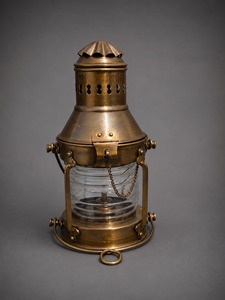 Best Quality Handmade <b>Brass</b> Anchor Oil <b>Lantern</b> Nautical Fresnel Lens Lamp for Coastal Decor Home Cafe Available For Sale - Product Image 1