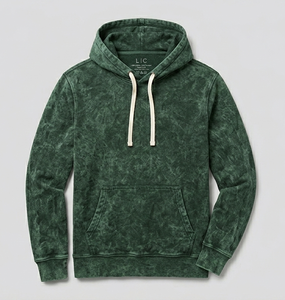 Sudadera con capucha Cleanfit de estilo holgado para hombre, de forro polar resistente de 350 g, corta y ancha, con forro antiarrugas, de mezcla de algodón básico. - Product Image 4