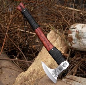 STEEL CRAFT INTERNATIONAL Hand-Forged Carbon Steel Flat Personalized Viking <b>Axe</b> 20" Full Tang Ash Wood <b>Handle</b> DIY Grade ODM 1 - Product Image 3