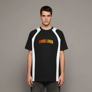 Camiseta con estampado gráfico estilo urbano para hombre, personalizable, talla grande, cuello redondo, ropa de verano, camisetas para hombre con MOQ bajo, servicios OEM - Product Image 1