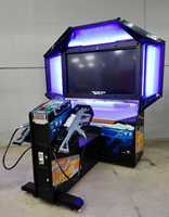 Mesin Game Arcade Resmi Coin Operation GHOST Deluxe 2PL, Mesin Tembak-tembakan Ganda untuk Dua Pemain, Simulator Senjata Taktis