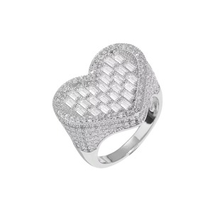 Luxury Stylish Moissanite <b>Statement</b> <b>Ring</b> with Heart Shape for Fashion Jewelry Party Wear Wedding Accessories and Everyday Wear - Product Image 2