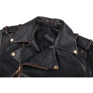 High Quality OEM Cow Leather <b>Jacket</b> for <b>Men</b> with Customization Options Waterproof Breathable Eco-Friendly Zipper Pockets - Product Image 6