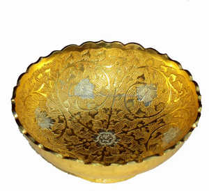 Juego de vajilla de grado alimenticio, 2 tazones chapados en plata de cristal con bandeja para servir, juego de servicio de alimentos - Product Image 4