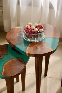 Mesa de Comedor de Resina Epoxi y Madera Hecha a Medida, Mesa de Navidad de Resina Epoxi y Madera de Alta Calidad Totalmente Personalizada - Product Image 5