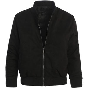 2026 OEM Top Selling Black Faux <b>Suede</b> Men's 100% High Quality Winter Windproof Stand Front Low MOQ Low Price <b>Bomber</b> <b>Jacket</b> - Product Image 5