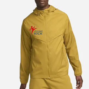 Waterproof <b>Running</b> Men's Windbreaker Stand Collar Hooded Custom Logo <b>Reflecting</b> Outdoor <b>Jacket</b>-Vintage Style - Product Image 1