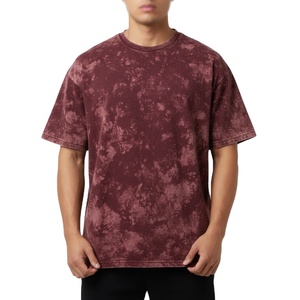 T-shirt Homme 100% Coton de Luxe 300 GSM Unisexe Col Montant Personnalisable Logo Vierge Coupe Oversize Boxy Épais Vente en Gros - Product Image 1