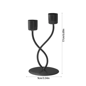 Porte-bougie en métal moderne, écologique, fait main, couleur personnalisable, pour décoration de table, design contemporain - Product Image 4