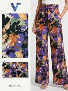 Tissu Charmeuse Imprimé Floral 8027 100% Polyester pour Vêtements Féminins, Matière pour Pantalons, Largeur 58/60 Pouces, Extensible, Léger, 60 g/m² - Product Image 5