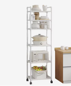 Multi Layer Kitchen Storage <b>Rack</b> Movable Pot Tray Organizer Metal Microwave Shelf Space Saving Storage Stand - Product Image 1