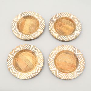 Piatto Decorativo in Legno Artigianale da 13 Pollici, Stoviglie in Legno per Decorazioni da Tavola per Cene e Feste - Product Image 4
