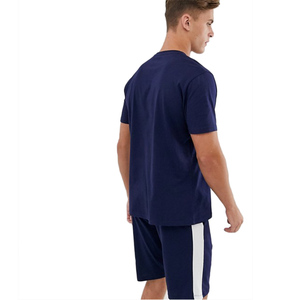 T-shirt en coton bleu marine pour homme avec impression du numéro 24, style décontracté, respirant, manches courtes, logo sur le devant - Product Image 2