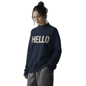 Sudadera informal de cuello alto para mujer, de calidad premium, tela suave de algodón y poliéster, estampada, para mujer. - Product Image 1