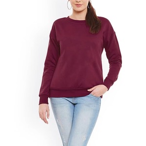 Sweat-shirt pour femme de qualité supérieure, en tricot, simple, décontracté, à manches longues, respirant, écologique, avec logo personnalisé - Product Image 1