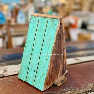 Casa para Pájaros Reciclada, Hecha a Mano, Sostenible, de Madera, Estilo Barco, Color Madera Envejecida, Jaula Original para Pájaros, Casa para Pájaros Pequeños de Exterior - Product Image 5