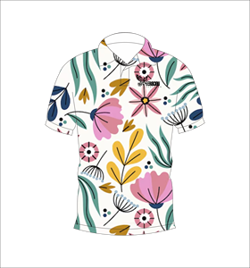 เสื้อโปโลพิมพ์ลายดอกไม้แบบกำหนดเอง แขนสั้น สวมใส่สบาย เหมาะสำหรับกอล์ฟ เทนนิส ชุดทีมฤดูร้อน - Product Image 3