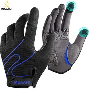 Guantes de ciclismo, guantes para bicicleta de montaña, guantes de entrenamiento para exteriores con dedos completos, guantes MTB antideslizantes con pantalla táctil y absorción de impactos, guantes de carretera - Product Image 1