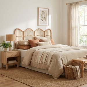 Cabecero Inflable de Ratán Natural, Tejido a Mano, Estilo Rústico, Decoración para Dormitorio, Hecho en Vietnam - Product Image 4