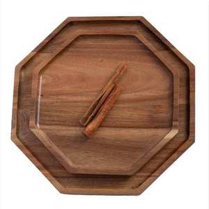 Plateau de service rectangulaire en bois durable avec poignée annulaire pour bar, restaurant, hôtel, jardin, idéal pour servir les boissons lors de réceptions - Product Image 4