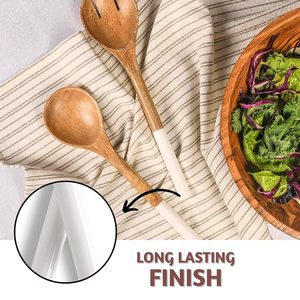 Multi-Use Wood Food Serving Servers Handle Fruit Washer Quick Dry Vegetable Lettuce Dryer <b>Salad</b> <b>Tools</b> Spinner - Product Image 6