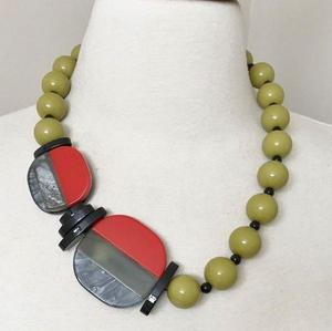 Javed Handicrafts - Hermoso Collar de Cuentas de Resina Geométricas Vintage, Joyería de Moda Unisex Hecha a Mano para Uso Casual y Festivo - Product Image 2