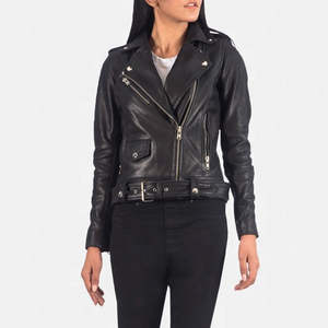 2026 Latest Fashion <b>Women's</b> Casual Solid Leather <b>Jacket</b> for Winter Breathable with Nylon Lining Plain Dyed Popular Design - Product Image 1