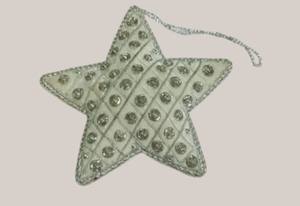 Ornement décoratif suspendu en forme d'étoile fait main avec broderie en fil métallique pour la décoration murale, des portes, des fenêtres et des fêtes à la maison - Product Image 2