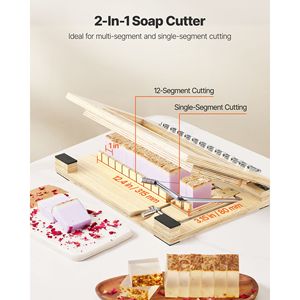 Taglierina di precisione da 1 pollice per sapone in barra, con telaio in legno e filo in acciaio, fili extra per il taglio di tubi - Product Image 2