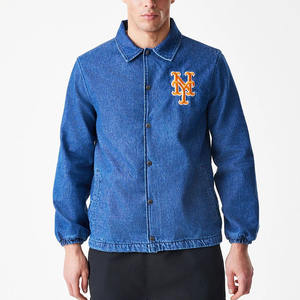 Couple Coach Line Jacket Denim Jackets Lightweight Jacket Chenille & Embroidery Logos Mesh Inside - Product Image 3