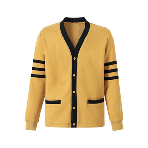 Custom Unisex Winter College <b>Cardigan</b> High Quality Varsity <b>Thick</b> Wool/Cashmere Fleece Covered Button Front Casual Layering - Product Image 1