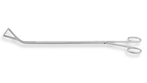 Abrazadera curva izquierda VATS Duval con mordazas triangulares dentadas, eje de 10 mm, trinquete de 15 mm, longitud de trabajo de 23,5 cm, longitud total de 34 cm - ZETOMEDPRO - Product Image 5