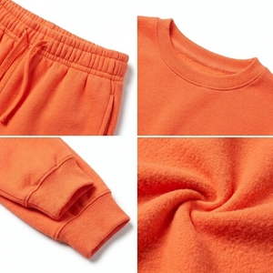2 Piece Crop Sweatshirt Jogger School Sports Set Fleece Crew Neck Uniform <b>Matching</b> Custom OEM Wholesale Manufacturer - Product Image 4