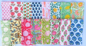 Handmade Block Print 100% Cotton High Soft Square Napkin-Easter Floral Customizable Classic Style All-Season Dinner <b>Table</b> Napkin - Product Image 1