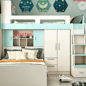 Lit superposé intelligent Ohaha avec armoire intégrée et bureau - GTTM003 - Product Image 2