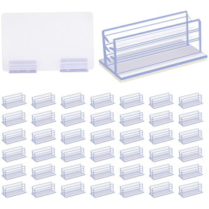 Venta al por mayor de publicidad de plástico transparente PVC etiqueta de precio titular de la señal de marketing Supergrip soportes de la señal con adhesivo inferior - Product Image 4