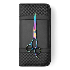 Tijeras de Peluquería Profesionales de Acero Inoxidable Japonés, Color Rosa Arcoíris, para Zurdos, Duraderas, para Uso en Salones - Product Image 6